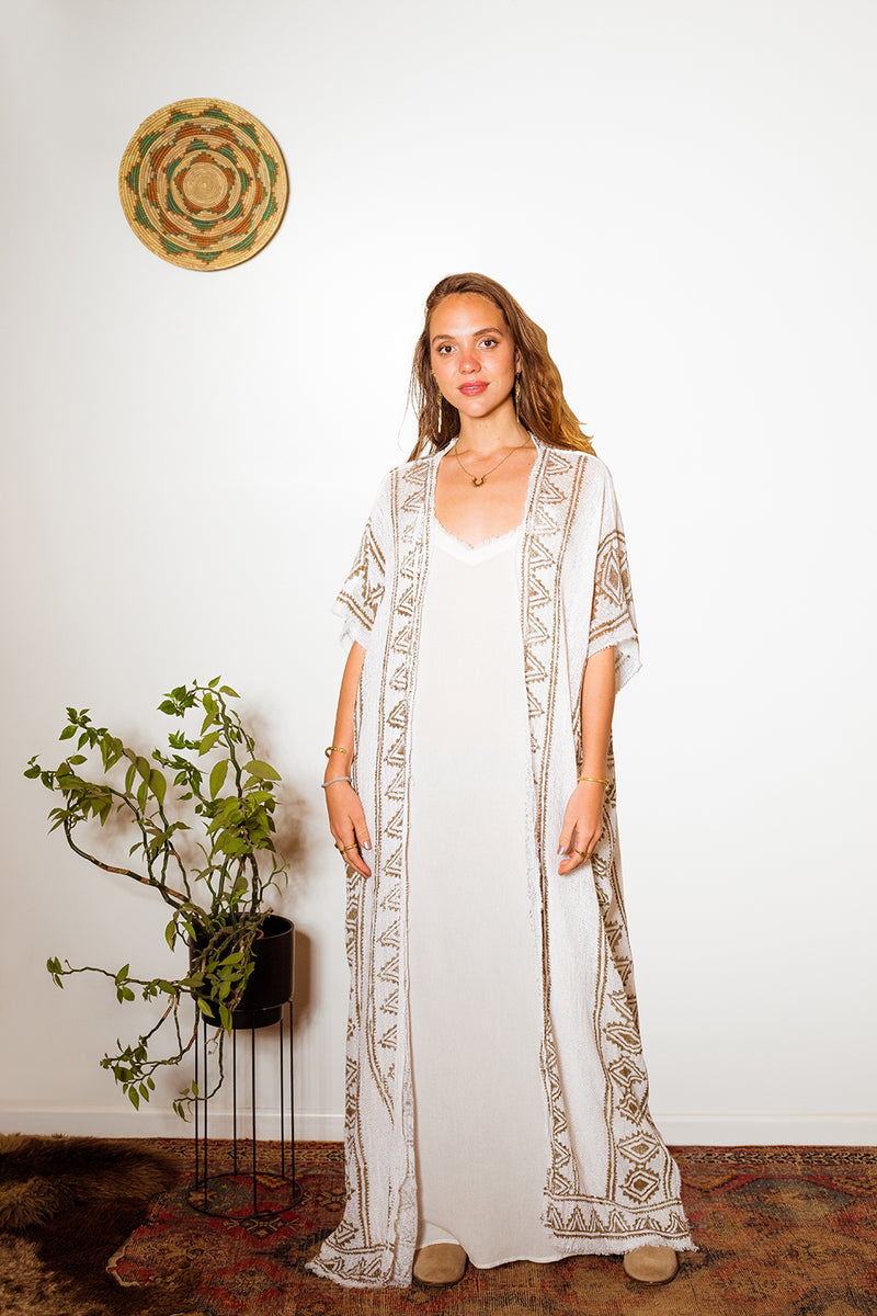 KIARA KAFTAN / KIMONO WHITE