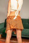 LENA SKIRT IN TAN BROWN