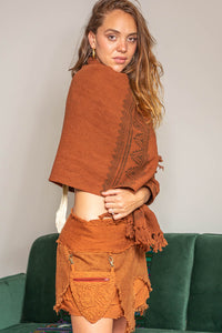 LENA SKIRT TAN BROWN