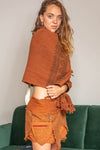 LENA SKIRT IN TAN BROWN