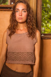 NALA TOP IN LIGHT BROWN