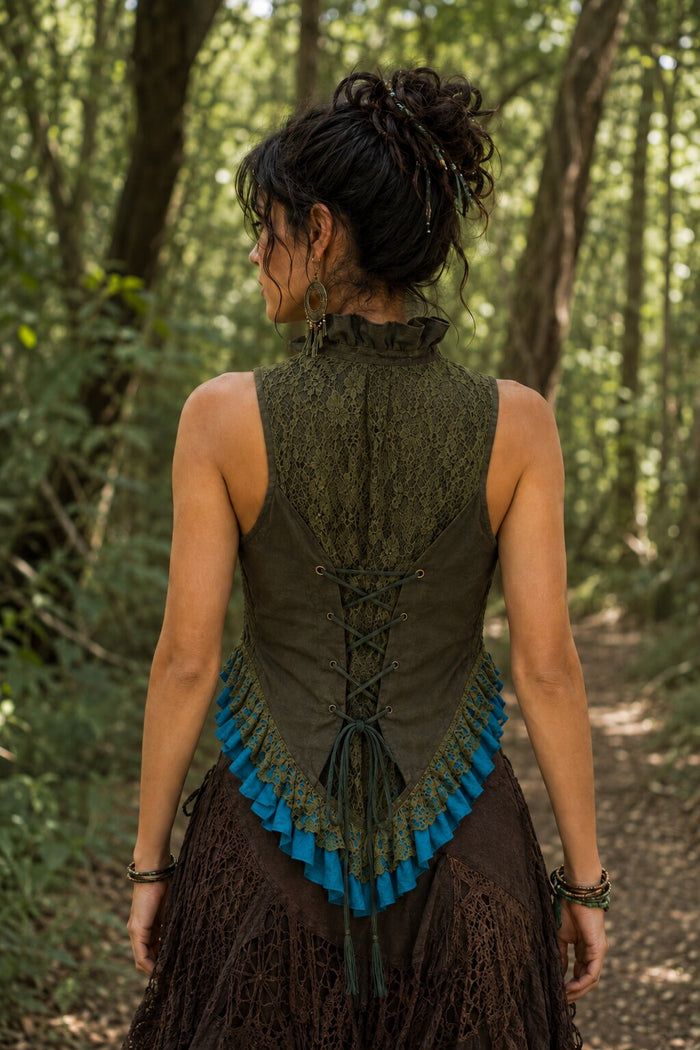 CRYSTALIS VEST GREEN WITH BLUE