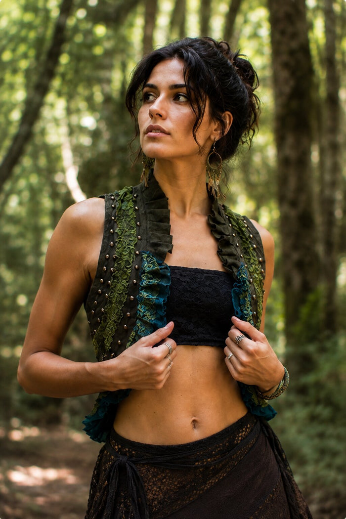 CRYSTALIS VEST GREEN WITH BLUE