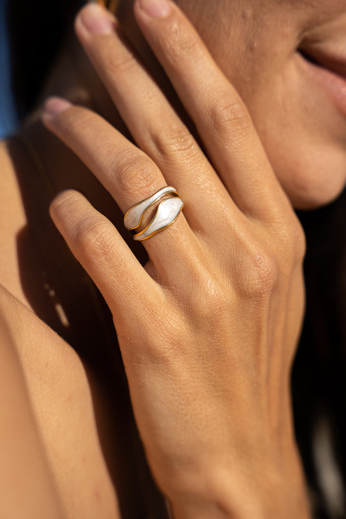 SUNSET WAVE RING