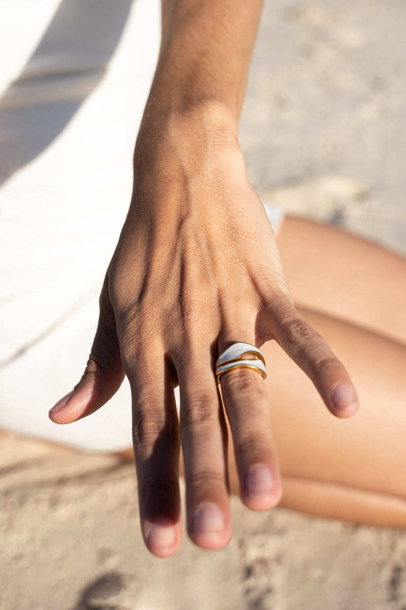 SUNSET WAVE RING