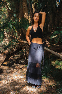 FLAMENCO URBAN GYPSY SKIRT BLACK WITH LACE
