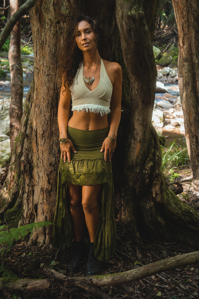 AJAYA CROP TOP NATURAL CREAM