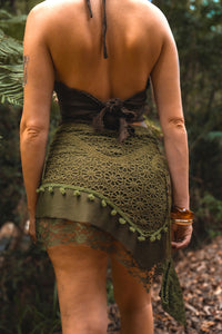PIXIE LACE MINI SKIRT GREEN