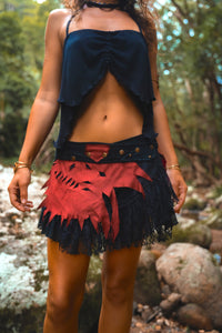FOREST PUNK SKIRT BLACK RED