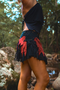 FOREST PUNK SKIRT BLACK RED