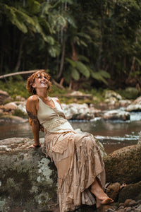 GYPSY QUEEN SKIRT BEIGE
