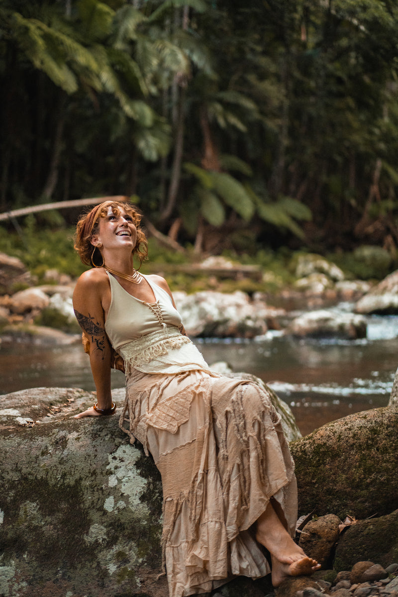 GYPSY QUEEN SKIRT BEIGE