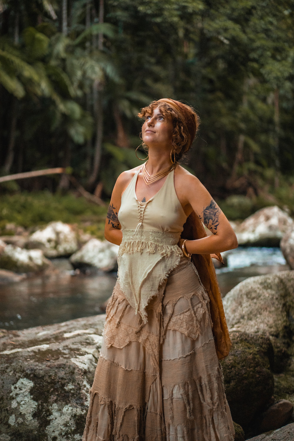 GYPSY QUEEN SKIRT BEIGE