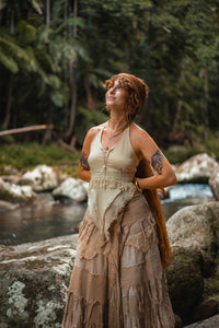 GYPSY QUEEN SKIRT BEIGE