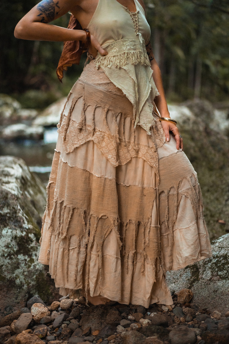 GYPSY QUEEN SKIRT BEIGE