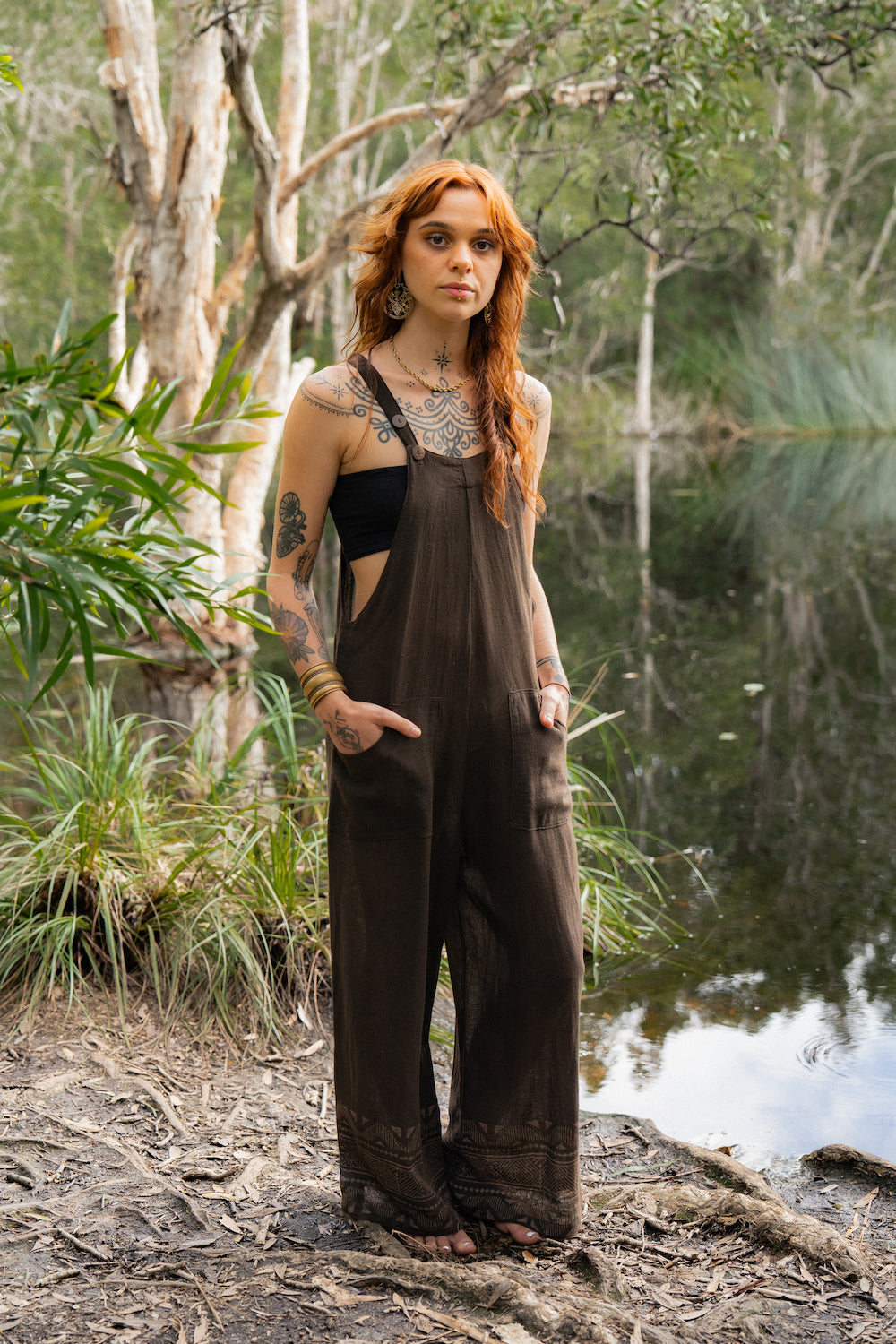 LUNA JUMPSUIT BROWN
