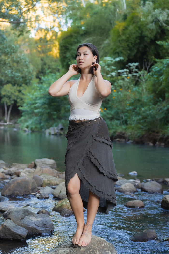 PALO SANTO SKIRT RMX BROWN