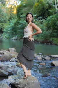 PALO SANTO SKIRT RMX BROWN