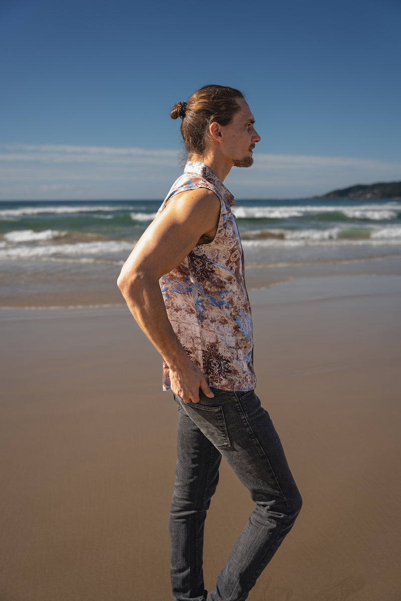 ADONIS SLEEVELESS LIGHT BROWN