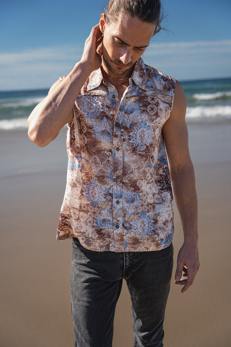 ADONIS SLEEVELESS LIGHT BROWN