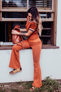 ELIOTT KNIT PANTS RUST ORANGE
