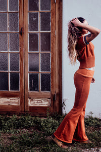 ELIOTT KNIT PANTS RUST ORANGE