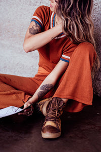 ELIOTT KNIT PANTS RUST ORANGE