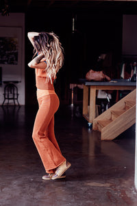 ELIOTT KNIT PANTS RUST ORANGE