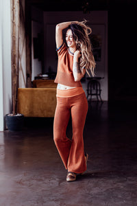 ELIOTT KNIT PANTS RUST ORANGE