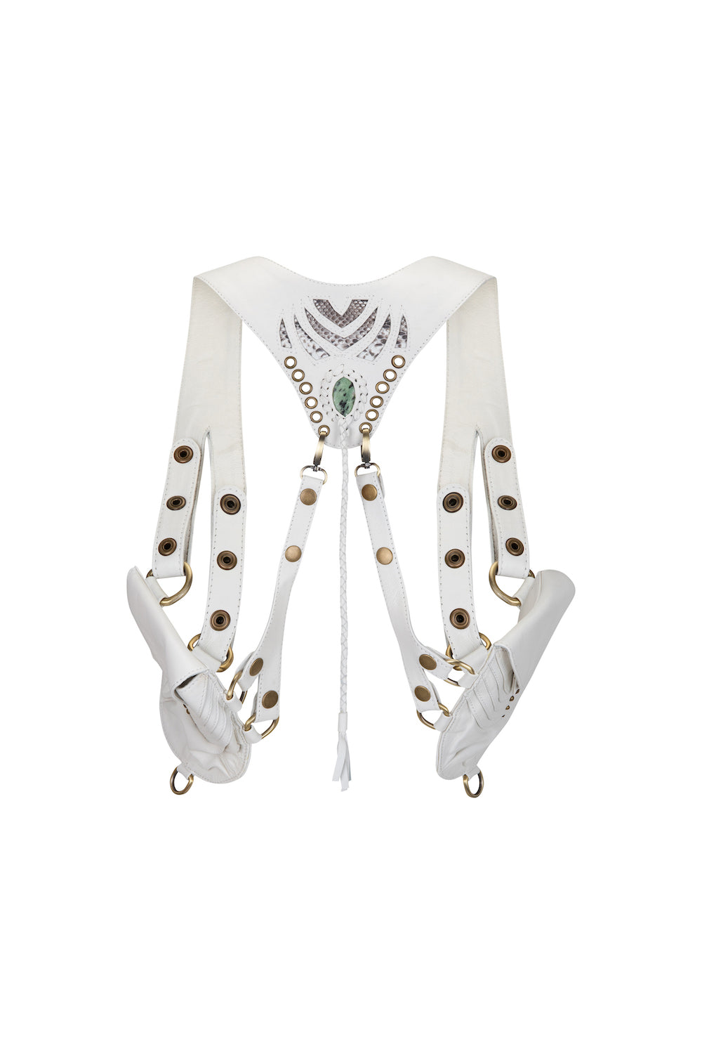 JASPER LEATHER HOLSTER WHITE / GREEN STONE