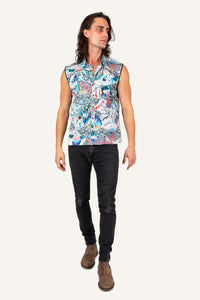 PARADISE BLUE SLEEVELESS