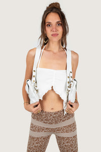 JASPER LEATHER HOLSTER WHITE / GREEN STONE