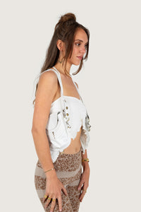 JASPER LEATHER HOLSTER WHITE / GREEN STONE