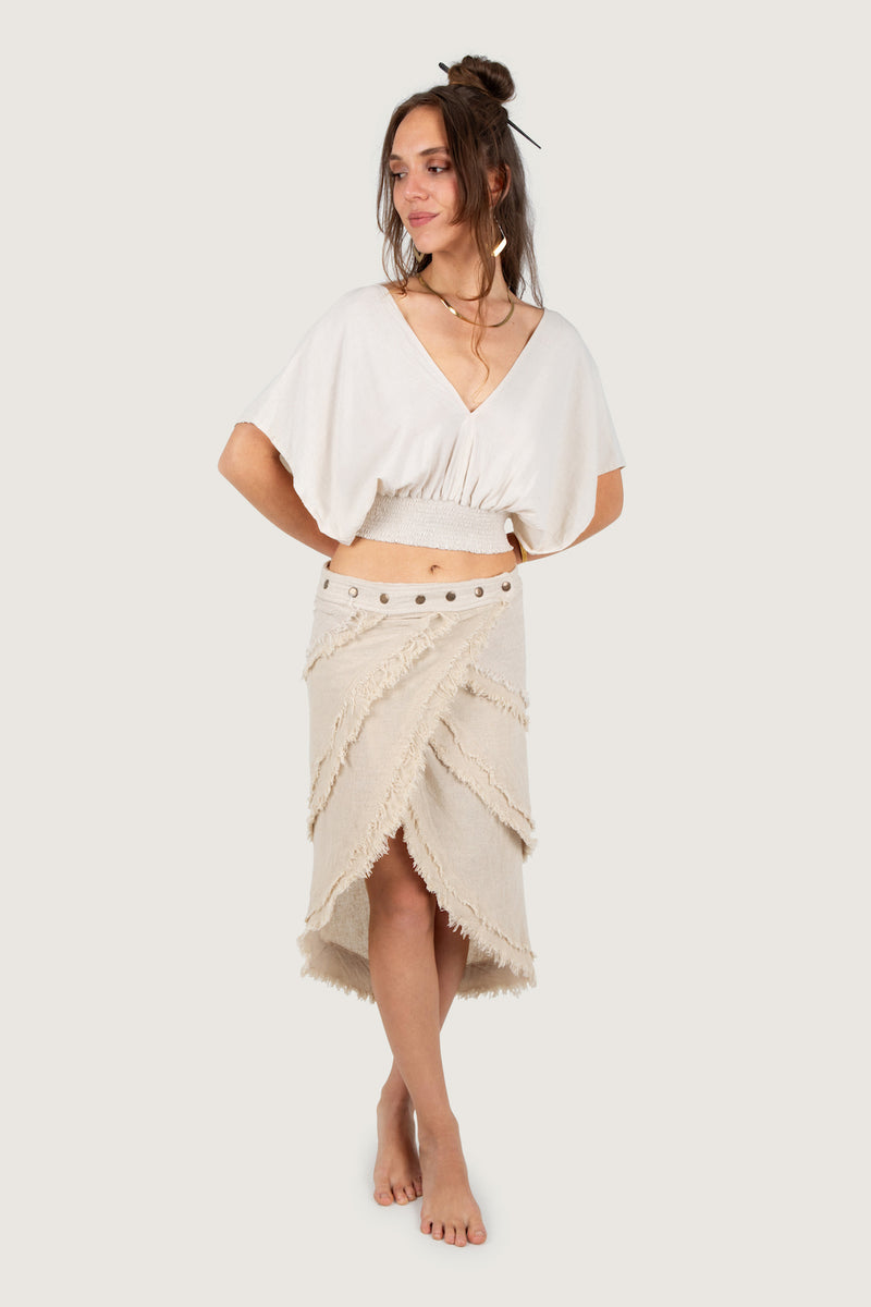 PALO SANTO SKIRT RMX CREAM