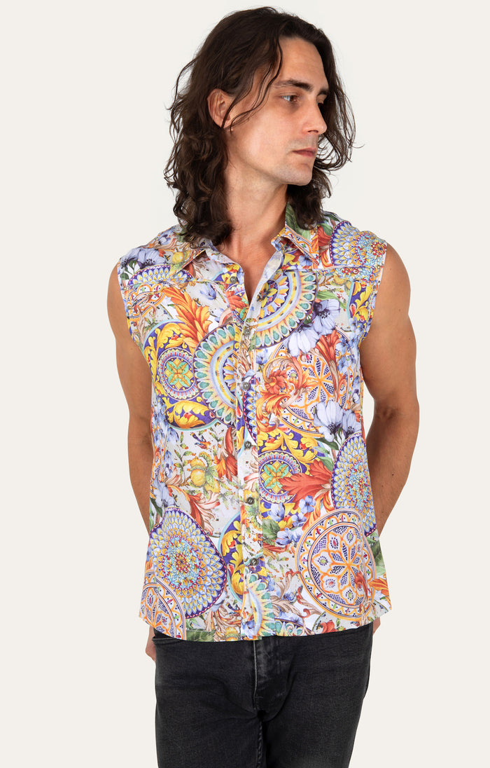 PARADISE RMX SLEEVELESS SHIRT