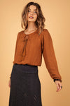 SEYA LINEN TOP RUSTY