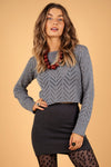 SHELLEY CROP TOP GREY