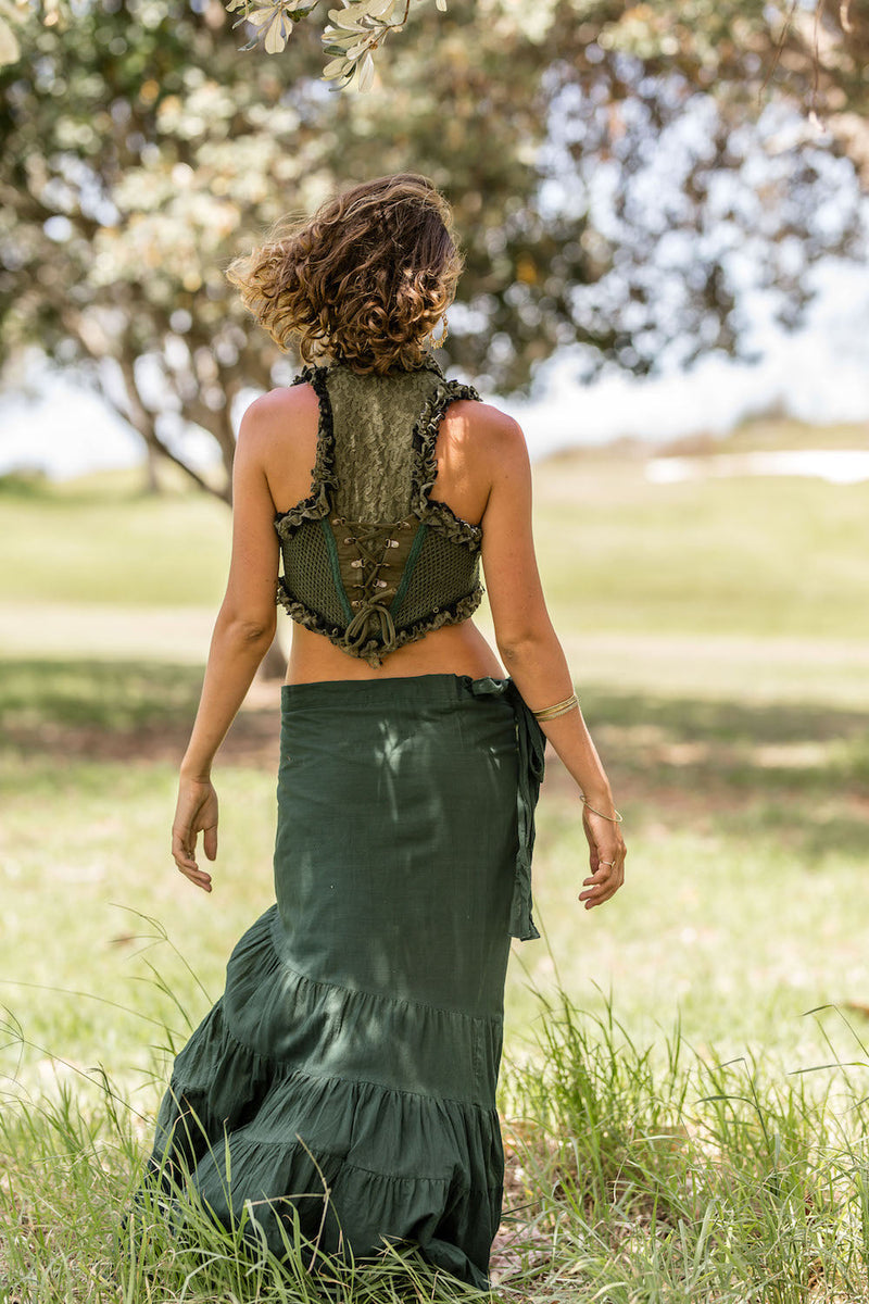 FLAMENCO URBAN GYPSY SKIRT GREEN