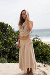 GYPSY QUEEN SKIRT TAN BROWN