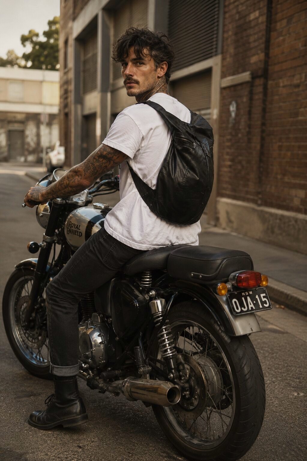 GANESHA LEATHER BAG FOR MEN