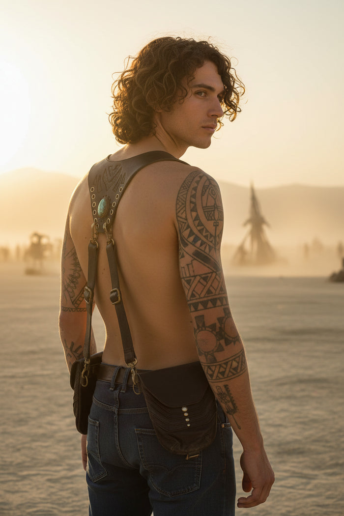 NEPTUNE LABRADORITE LEATHER HOLSTER BROWN