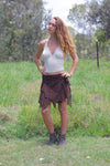 PIXIE QUEEN SKIRT  BROWN/BLACK