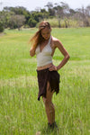 PIXIE QUEEN SKIRT  BROWN/BLACK