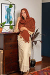 CARMITA SCARF IN EARTHY BROWN