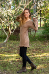 BACK TO NATURE LONG SLEEVE TOP in BROWN