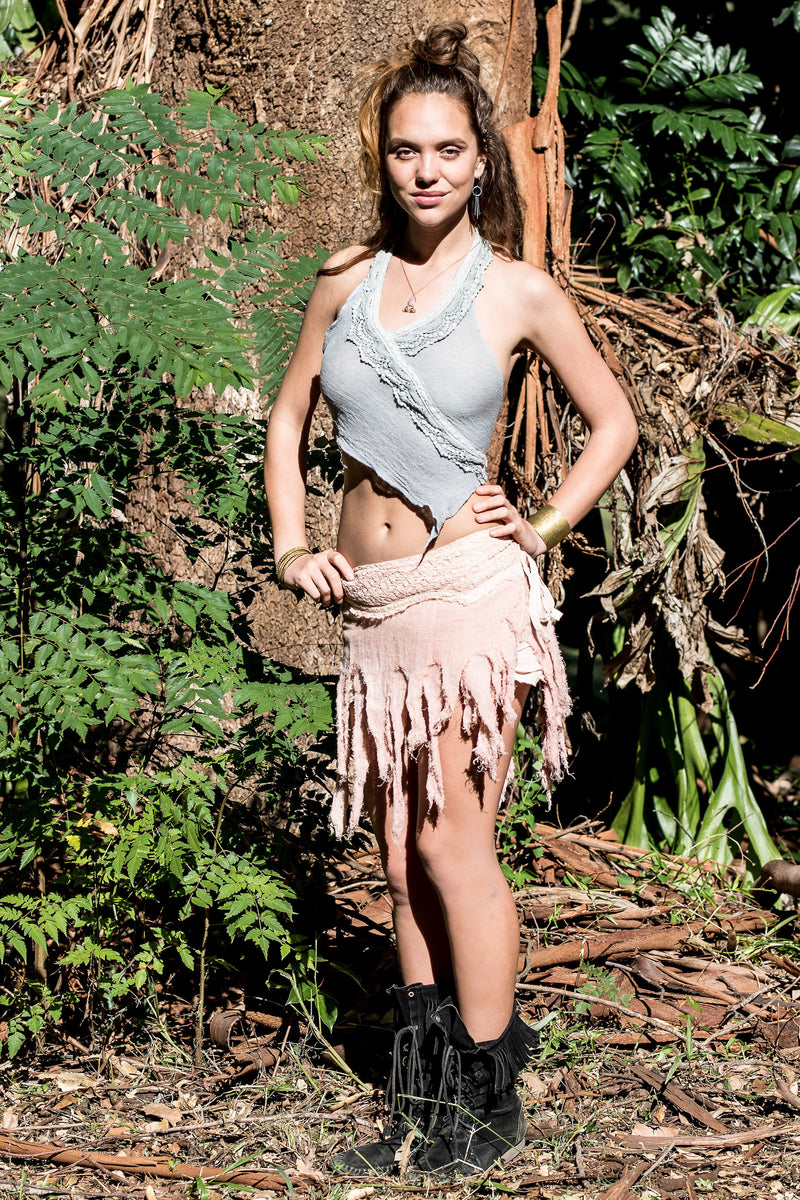 JUNGLE SKIRT IN WARM PINK