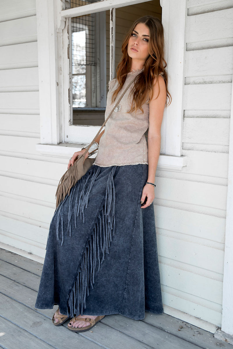 DALIA SKIRT CHARCOAL