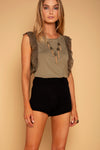 GEORGY KNIT SHORTS CREAM