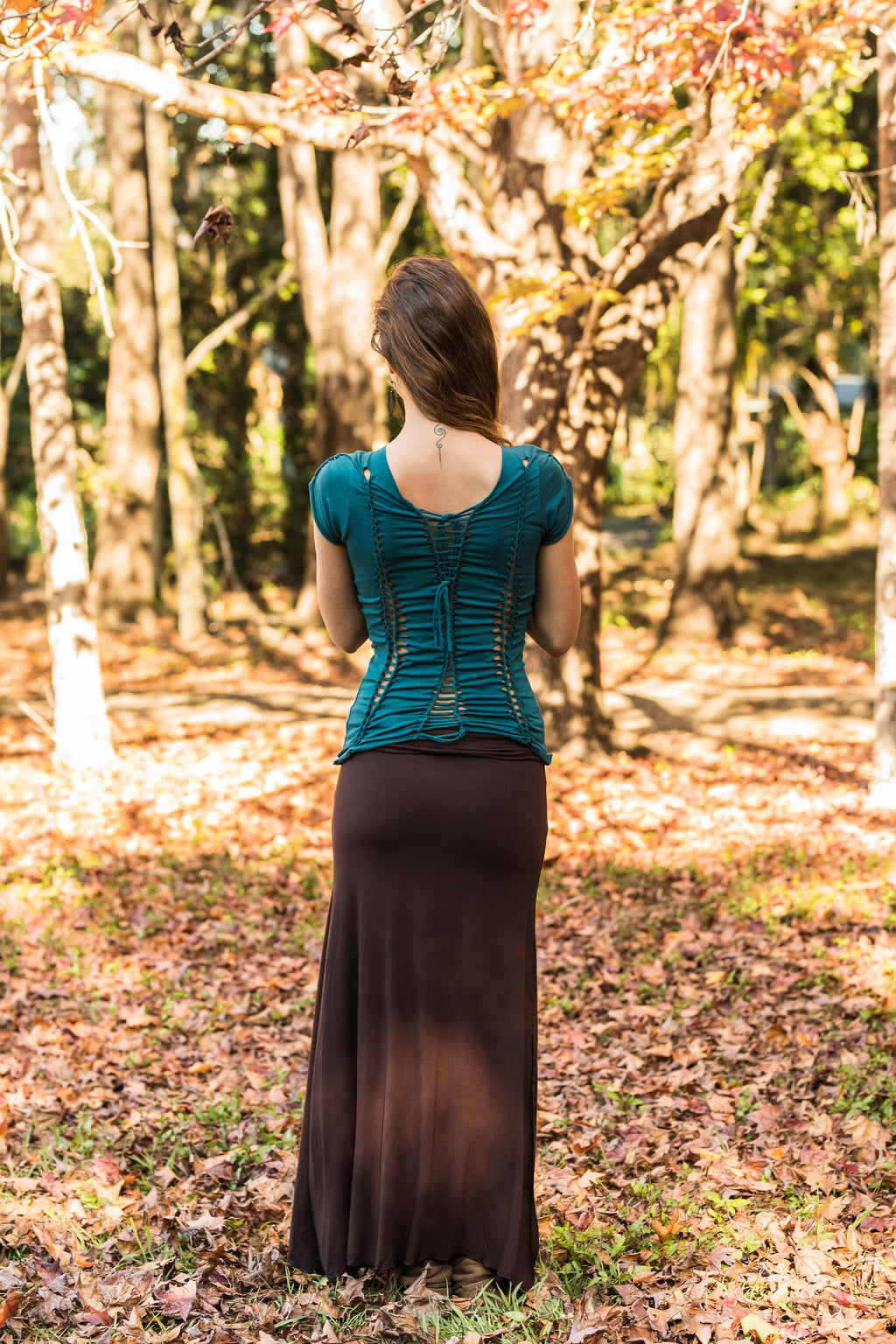 LYCRA SKIRT IN BROWN