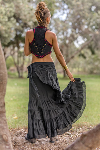 Long black gypsy online skirt